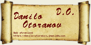 Danilo Otoranov vizit kartica